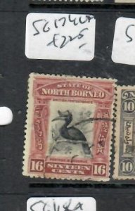 NORTH BORNEO 16C BIRD   SG 174    VFU     P0507B  H