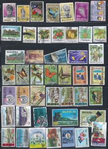 MALAYSIA 79 STAMPS MINT & USED 4.5 CENTS PER STAMP