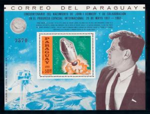 [72414] Paraguay 1967 Space Travel Weltraum John F. Kennedy Souvenir Sheet MNH