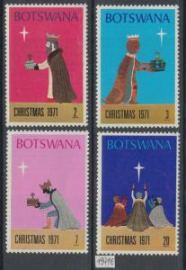 XG-AG240 BOTSWANA - Christmas, 1971 4 Values MNH Set