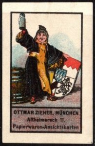 Vintage Germany Poster Stamp Ottmar Zieher, Munich Paper Goods Postcards