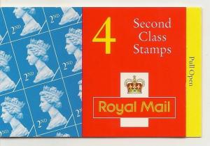 GB 1995 4 x 2nd HA8 (Harrison) Barcode Booklet Cat£5