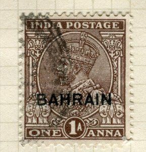 BAHRAIN; 1933-37 early GV Optd. issue fine used 1a. value