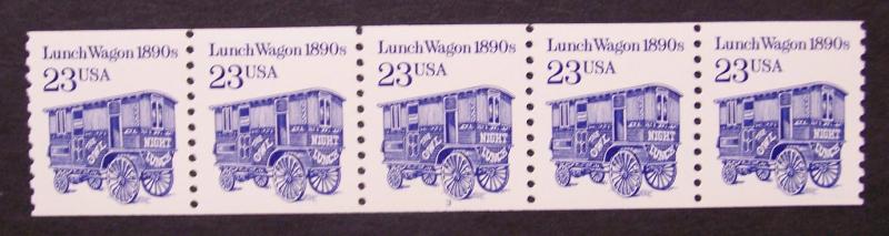 PNC5 2464 MNH 23c Lunch Wagon 1890's P# 3 DG - (4924b)