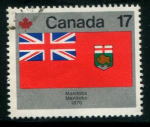 825 Canada 17c Manitoba Flag, used