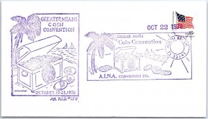 US SPECIAL EVENT COVER GREATER MIAMI COIN CONVENTION (A.I.N.A.) 1978 TYPE IV