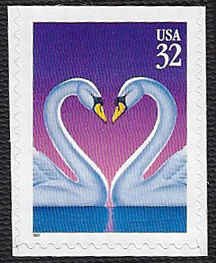 U.S. #3123 MNH; 32c Love - Doves (1997) (2)