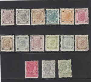 Austria Scott #70-85 Mint Hinged 1899 Stamp Set