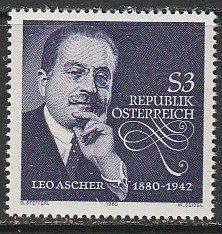 1980 Austria - Sc 1160 - MNH VF - 1 single - Leo Ascher, Composer