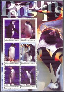 Benin 2003 Birds Penguins Sheet MNH