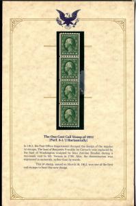 410 Mint,OG,NH... Line Pair strip of 4... SCV $91.00... w/Cert of Authenticity