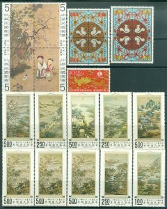 EDW1949SELL : CHINA Collection of all Mint Original Gum part set & Complete sets