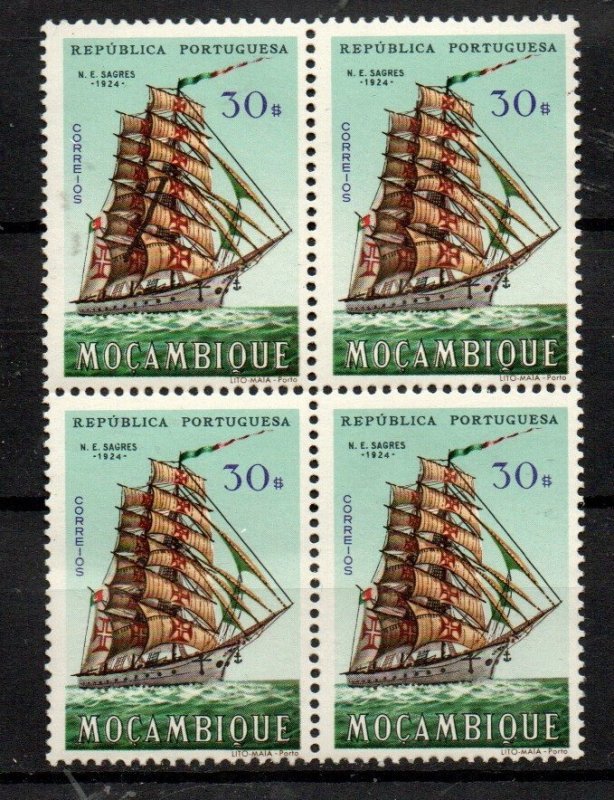 Mozambique 454 Mint never hinged.  Block of four