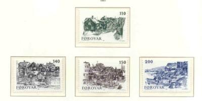 Faroe Islands Sc 59-62 1981 Old Torshaven stamp set mint NH