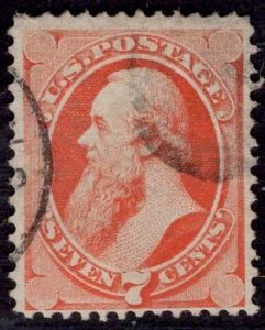 US Stamp #149 7c Vermillion Stanton USED SCV $90. Fresh paper.
