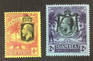 MOMEN: GAMBIA SG #129, 136 MINT OG NH £44++ LOT #68340*