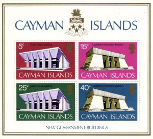 Cayman Islands 1972 New Government Buildings, Mini Sheet [Mint]