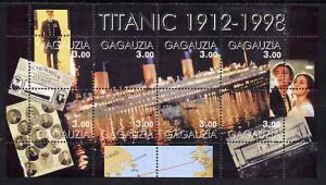 GAGAUZIA - 1998 - Titanic - Perf 8v Sheet - Mint Never Hinged - Private Issue