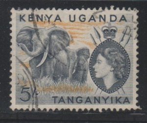 Kenya, Uganda & Tanzania,  5sh Elephants (SC# 115) Used