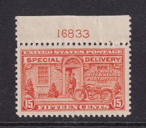 1925 Special Delivery Sc E13 MNH XF plate number single, Hebert CV $170