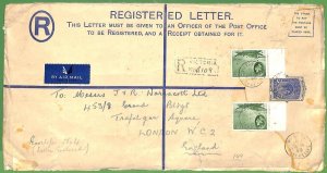 ZA1495 - SEYCHELES - POSTAL HISTORY - Registered Stationery COVER from VITORIA