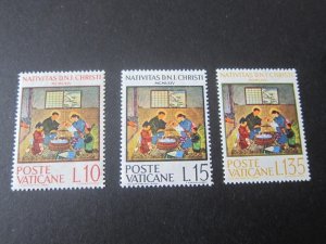 Vatican 1964 Sc 397-99 set MH