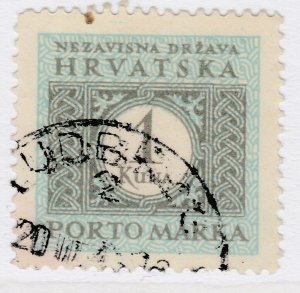 1942 Croatia Official 1k Used Stamp A19P10F597-