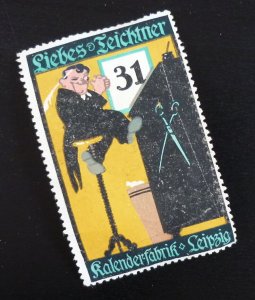 Poster Stamp Cinderella Vignette - US Austria Germany Leipzig Calendar O81 