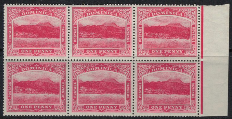 Dominica #51* NH Block of 6  CV $12.00