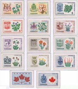 Canada Mint VF-NH #417-429A Provincial Flowers Set of 14