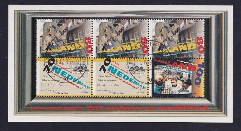 Netherlands  #B686-B688a  cancelled 1995  sheet  senior citizens