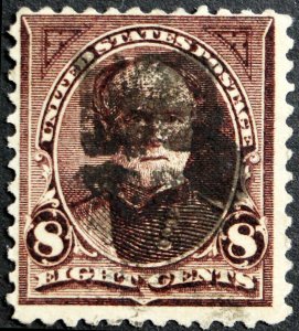 Scott #272a Violet Brown Sherman USIR Watermark Error with Cert - 1895