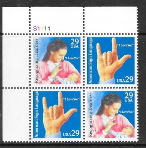 US# 2784a  $0.29  Deaf Communication P/B  (MNH) CV $2.50