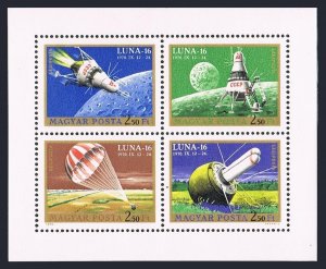 Hungary C310-C311 sheets,MNH. Space achievements 1971.Luna 16,Luna 17,Lunokhod 1