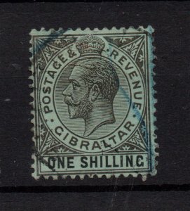 Gibraltar KGV 1/- black & green SG81c fine used WS36528