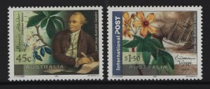 AUSTRALIA, 1996-1997, MNH, 2001, DANIEL SOLANDER BOTANIST ON ENDEAVOUR