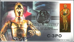 AO-4143g-4, 2007, Star Wars,BW Pictorial, Add On Cachet, C-3PO, SC 4143G, BW