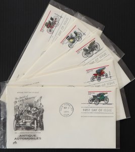 U.S. Used Stamp Scott #3019-3023 32c Antique Cars Set of 5 First Day Covers