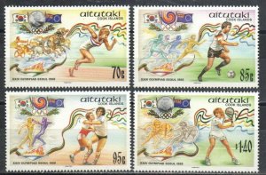 Aitutaki Stamp 414-417  - 88 Summer Olympics