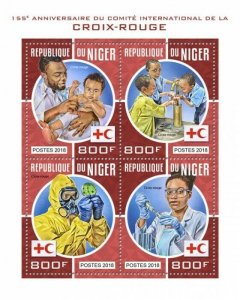 HERRICKSTAMP NEW ISSUES NIGER Red Cross Sheetlet