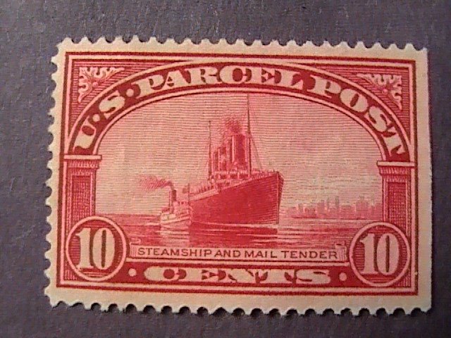U.S.# Q6-MINT/NO GUM(UNUSED)----CARMINE ROSE--- $.10-PARCEL POST---1913