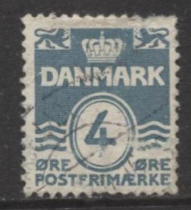 Denmark - Scott 222 - Definitive Issue -1933 - Used - Single 4o Stamp