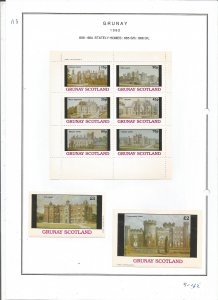 GRUNAY- 1982 - Stately Homes - Sheets - Mint Light Hinged - Private Issue