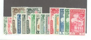 Zanzibar #249-263  Single (Complete Set)