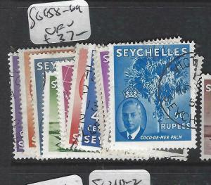 SEYCHELLES  (PP2905B)  KGVI SET TO 1.5R  SG 158-169   VFU