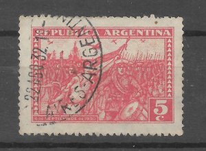 ARGENTINA 1931 REVOLUTION OF 1930 5C RED SC397 MI 370  USED
