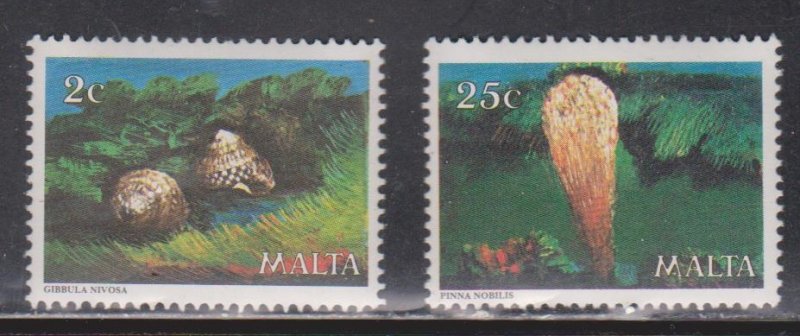 MALTA Scott # 563, 566 MH - Marine Life