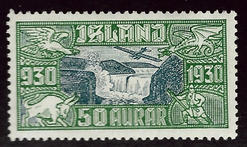 Iceland SC C7 Mint F-VF SCV$55.00...An Amazing Place!