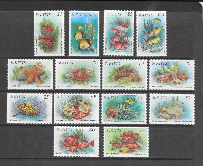 FISH - St KITTS #139-52  MNH