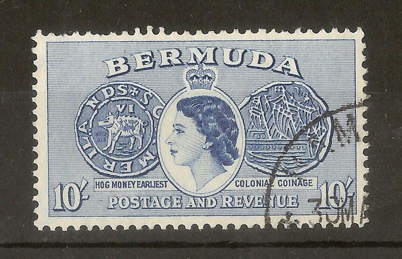 Bermuda 1953 10/- SG149 Fine Used